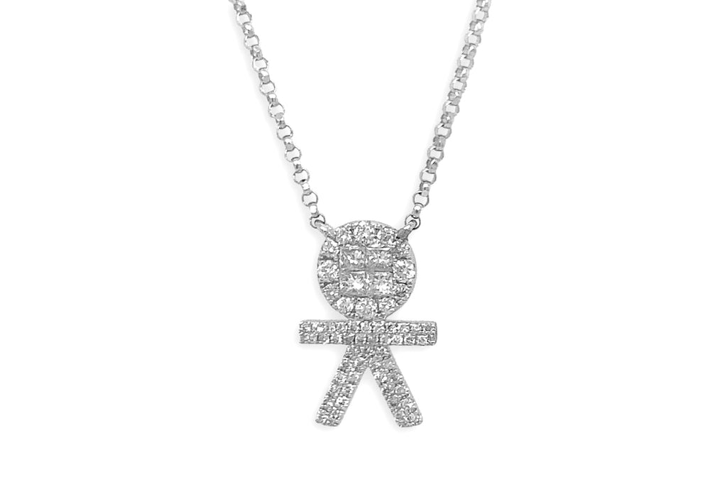 Necklace 18kt Gold Boy with Diamonds - Albert Hern Fine Jewelry
