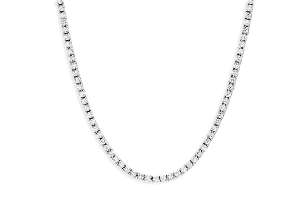 Necklace 18kt Gold Round Diamonds 5.50 cts Tennis - Albert Hern Fine Jewelry