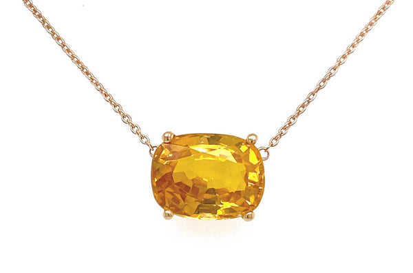 Necklace 4.23cts Yellow Sapphire 14kt Gold - Albert Hern Fine Jewelry