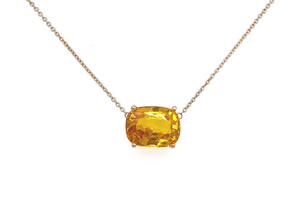 Necklace 4.23cts Yellow Sapphire 14kt Gold - Albert Hern Fine Jewelry