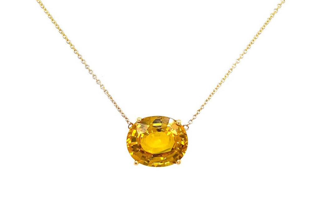 Necklace 6.52cts Yellow Sapphire 14kt Gold - Albert Hern Fine Jewelry