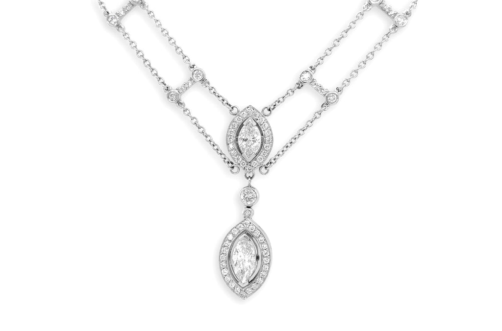 Necklace Majestic GIA Platinum & Diamonds - Albert Hern Fine Jewelry