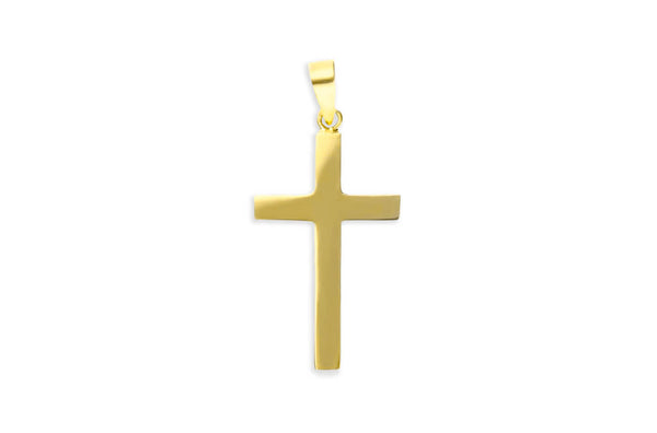 Pendant 18kt Gold Small Plain Criss-Cross - Albert Hern Fine Jewelry