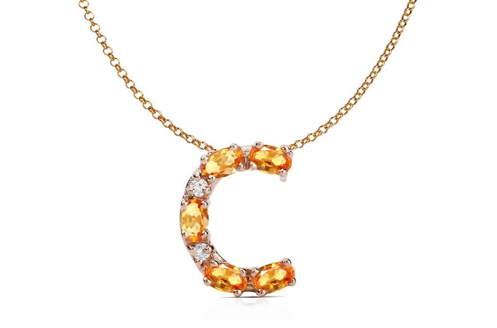 Pendant Letter C Initial 18kt Gold - Albert Hern Fine Jewelry