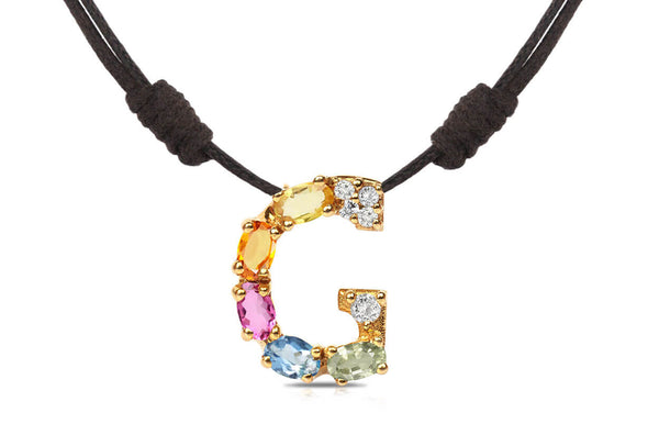 Pendant Letter G Initial 18kt Gold - Albert Hern Fine Jewelry