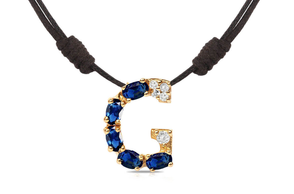 Pendant Letter G Initial 18kt Gold - Albert Hern Fine Jewelry