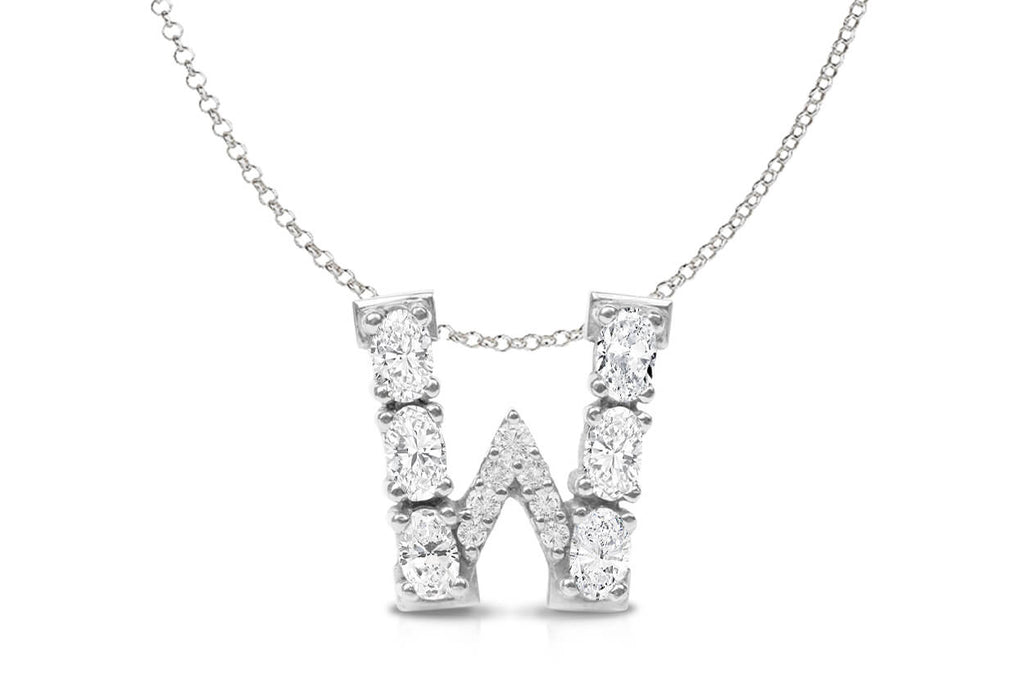 Pendant Letter Initial 18kt Gold Winter Collection - Albert Hern Fine Jewelry