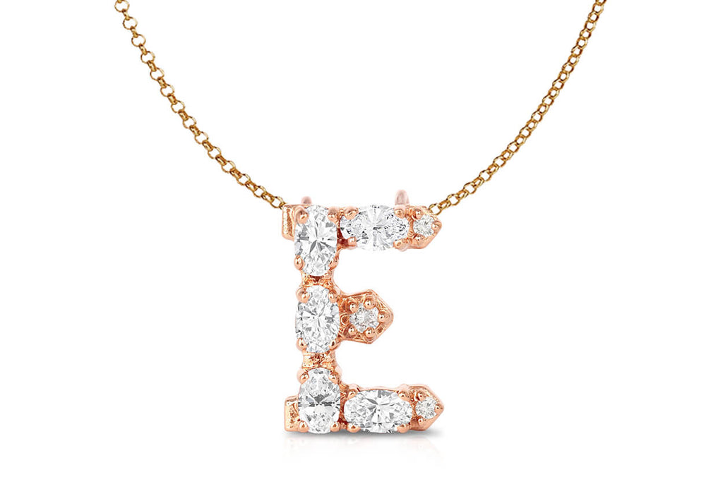 Pendant Letter Initial 18kt Gold Winter Collection - Albert Hern Fine Jewelry