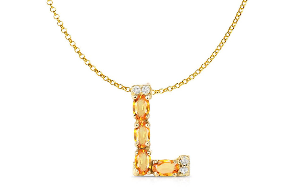 Pendant Letter L Initial 18 kt Gold - Albert Hern Fine Jewelry