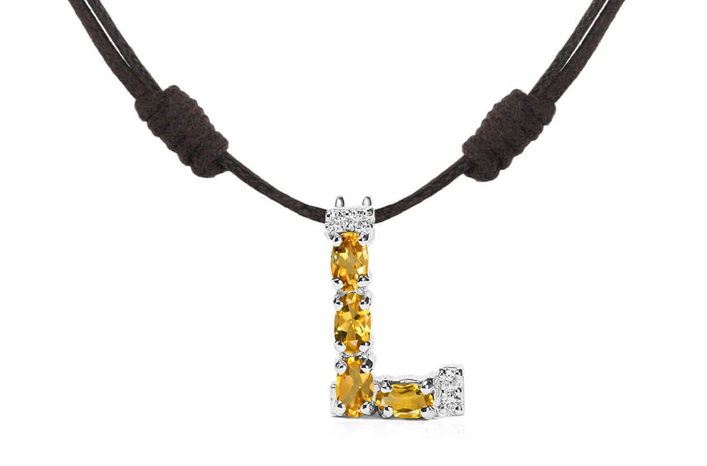 Pendant Letter L Initial 18 kt Gold - Albert Hern Fine Jewelry