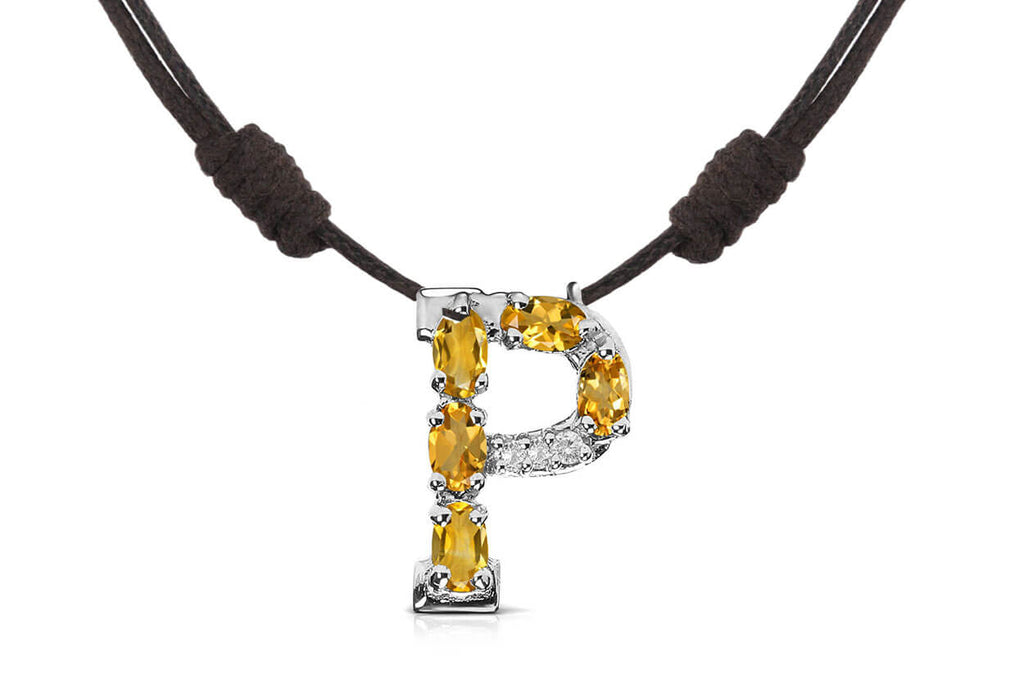 Pendant Letter P Initial 18kt Gold - Albert Hern Fine Jewelry