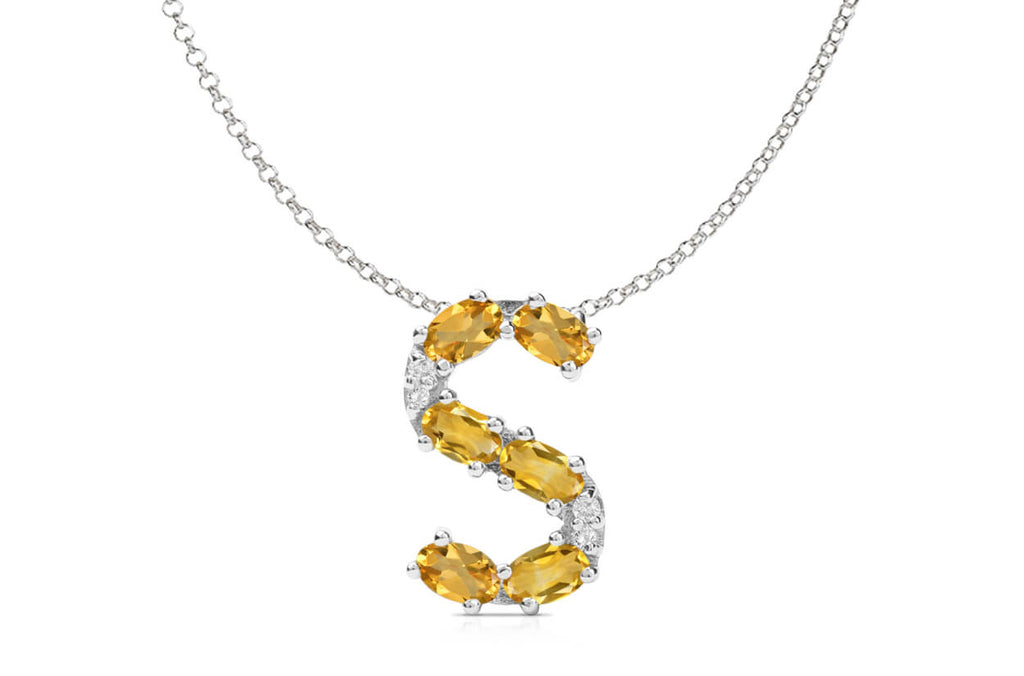 Pendant Letter S Initial 18kt Gold - Albert Hern Fine Jewelry