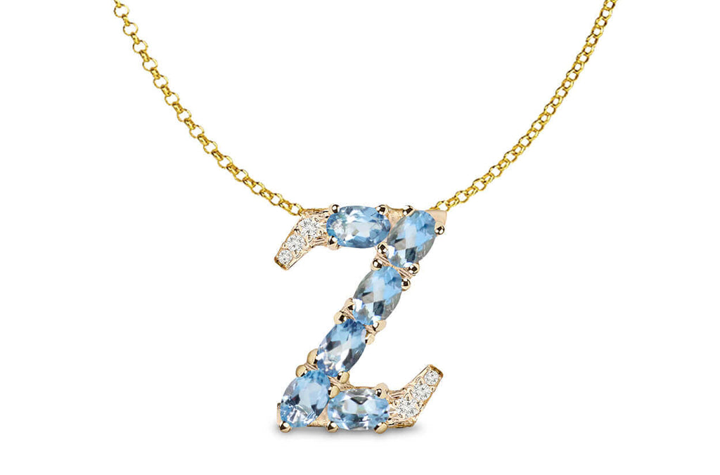 Pendant Letter Z Initial 18kt Gold - Albert Hern Fine Jewelry