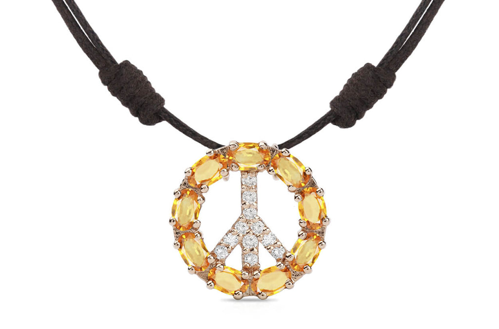 Pendant Peace Sign 18kt Gold - Albert Hern Fine Jewelry