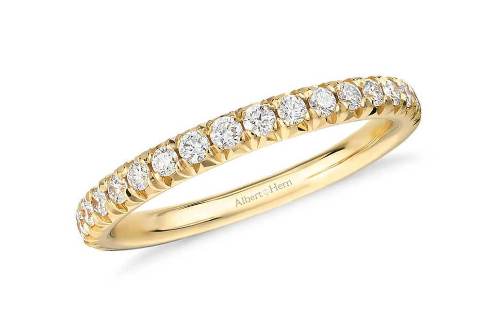 Ring 18kt Gold 19 Round Diamonds 0.22cts Band - Albert Hern Fine Jewelry
