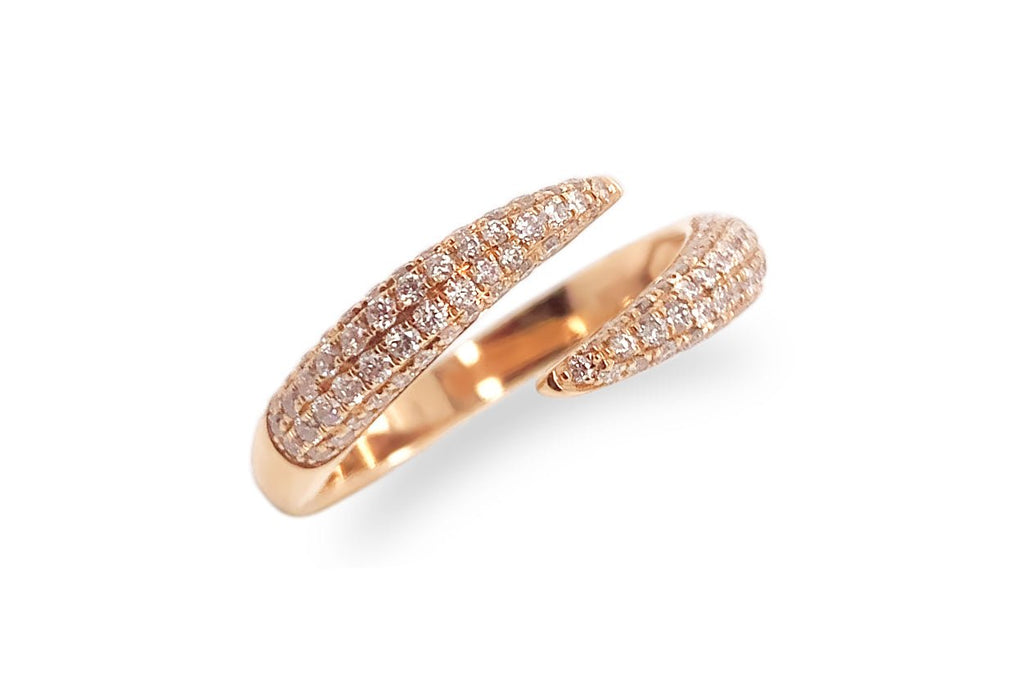 Ring 18kt Gold Claw with Diamonds - Albert Hern Fine Jewelry