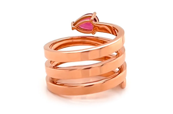 Ring 18kt Gold Spring & Tourmaline Pear - Albert Hern Fine Jewelry