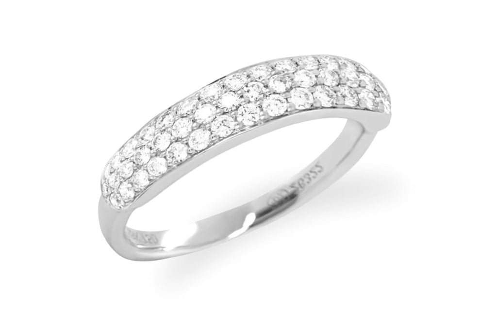 Ring 18kt White Gold Band & 67 Diamonds - Albert Hern Fine Jewelry