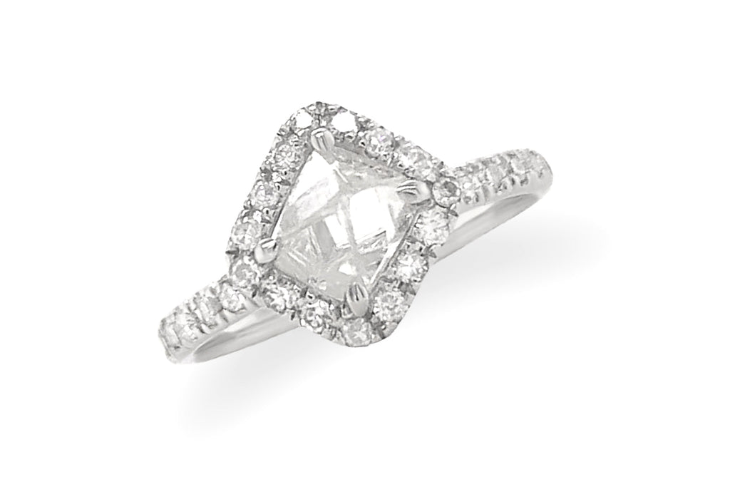 Ring 18kt White Gold & Rough Diamond - Albert Hern Fine Jewelry