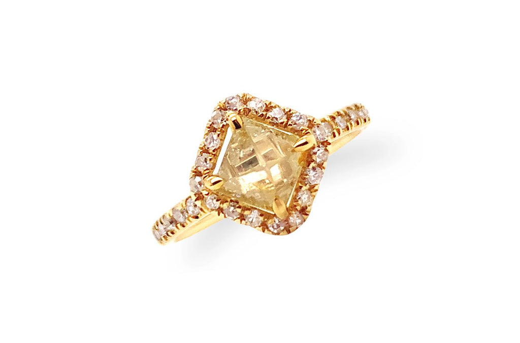 Ring 18kt Yellow Gold & Rough Diamond - Albert Hern Fine Jewelry