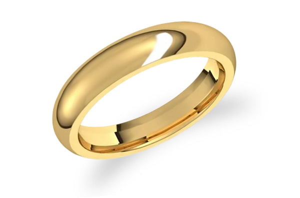 Ring 4mm Solid Gold Comfort Fit Wedding Bands - Albert Hern Fine Jewelry