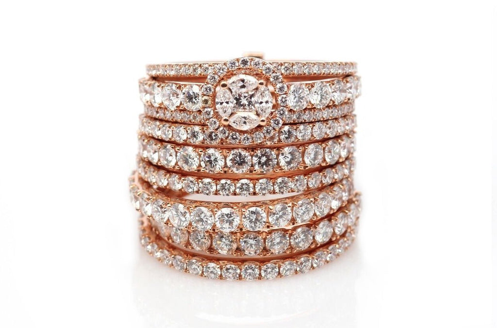 Ring 9 in One Rose Gold with Diamonds - Albert Hern Fine Jewelry