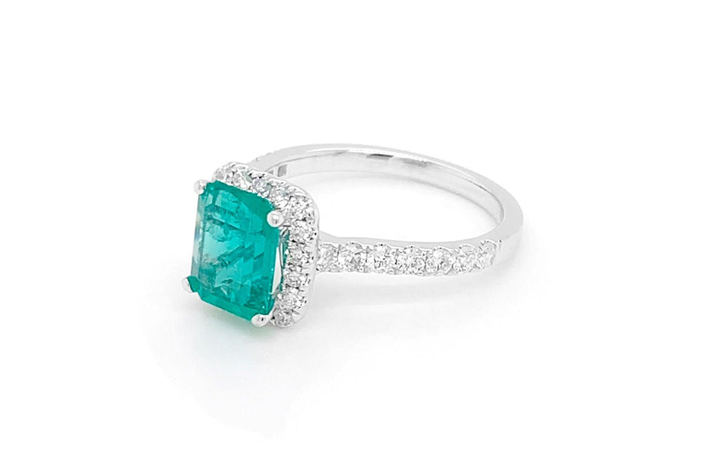 Ring Colombian Emerald & Diamonds - Albert Hern Fine Jewelry