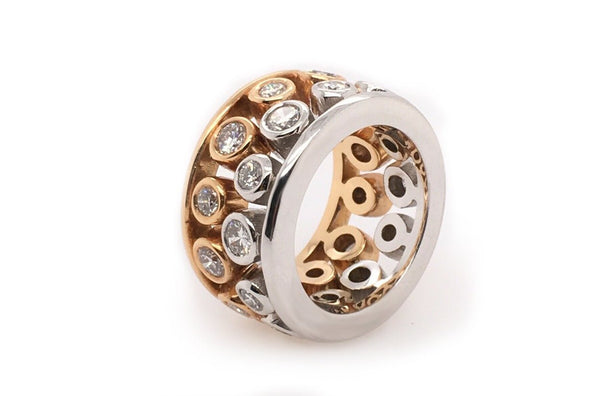 Ring Diamonds Designer Rose & White Gold - Albert Hern Fine Jewelry
