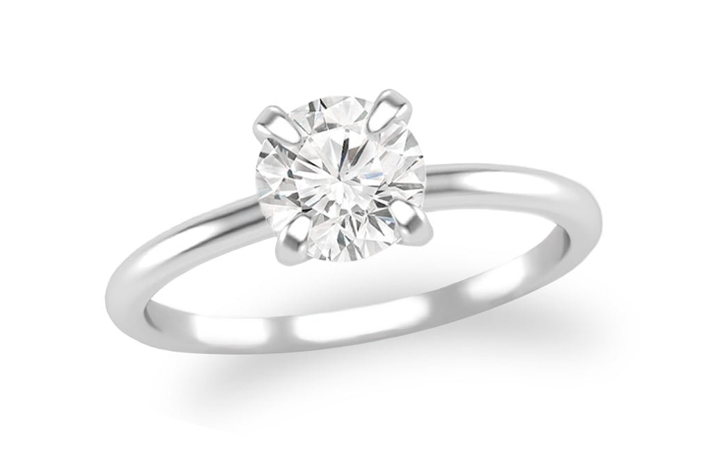 Ring Platinum GIA Solitaire Diamond 0.70cts H VS2 - Albert Hern Fine Jewelry