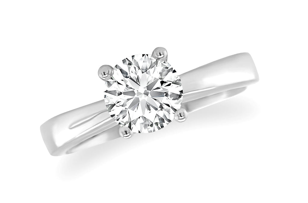 Ring Platinum with Solitaire GIA Diamond G SI1 0.78 cts - Albert Hern Fine Jewelry