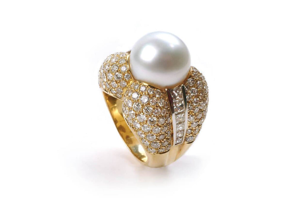 Ring South Sea Pearl 18kt Yellow Gold - Albert Hern Fine Jewelry