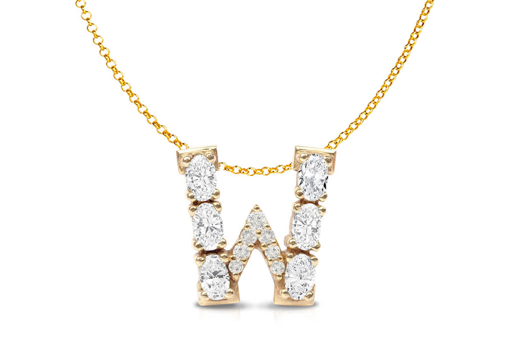 Pendant Letter Initial 18kt Gold Winter Collection